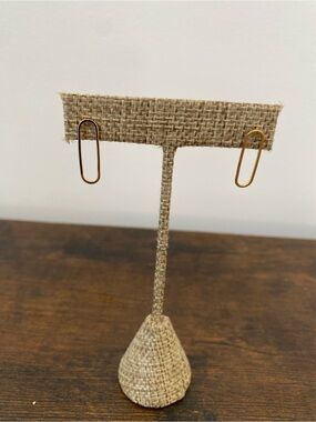 Gold Plated Paperclip Earrings